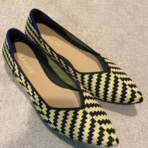 Rothy's - The Point - Yellow, Black & Tan - Women's 10
